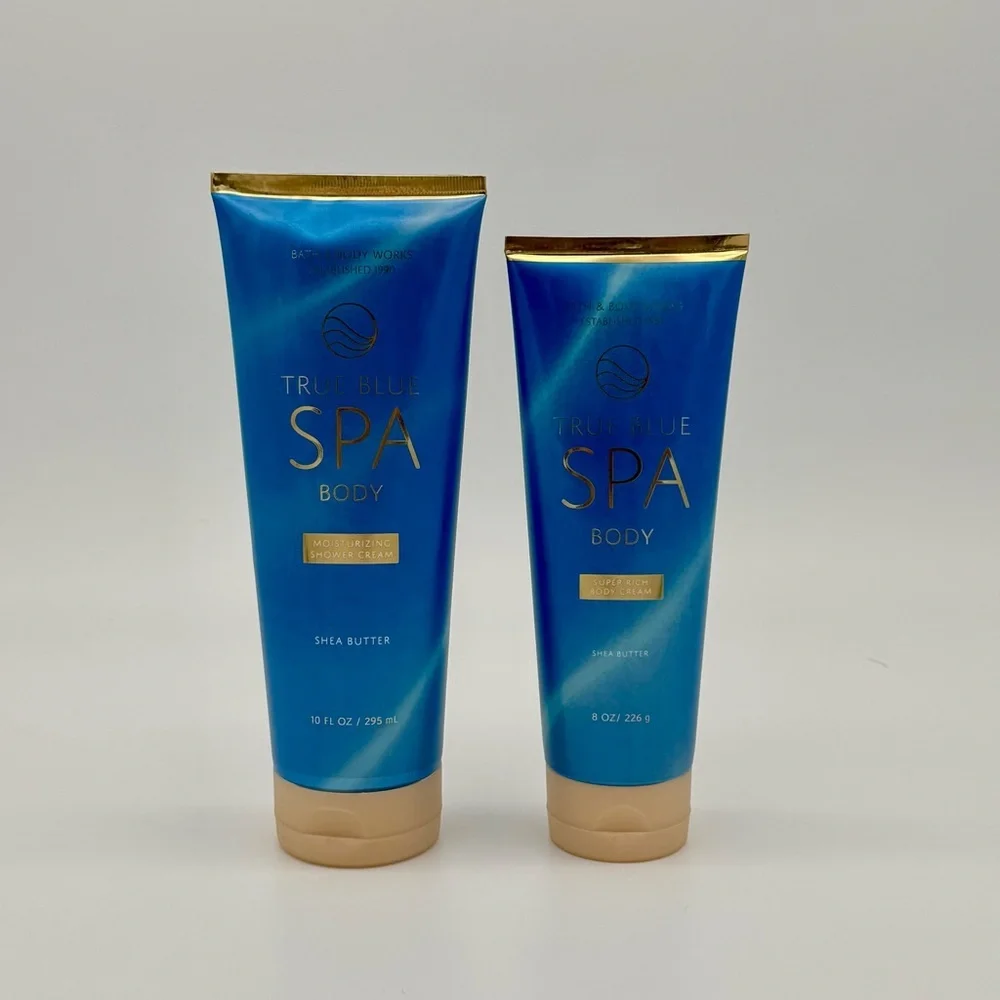 Bath & Body Works True Blue Spa Super Rich Body Cream & Shower Cream NWT